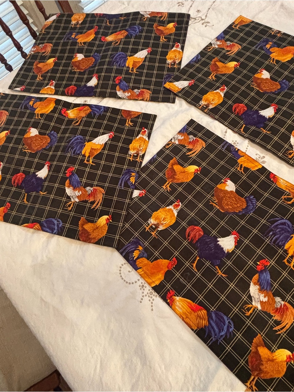 Set of 4 Rooster Placemats